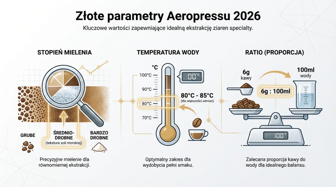 Złote parametry Aeropressu 2026