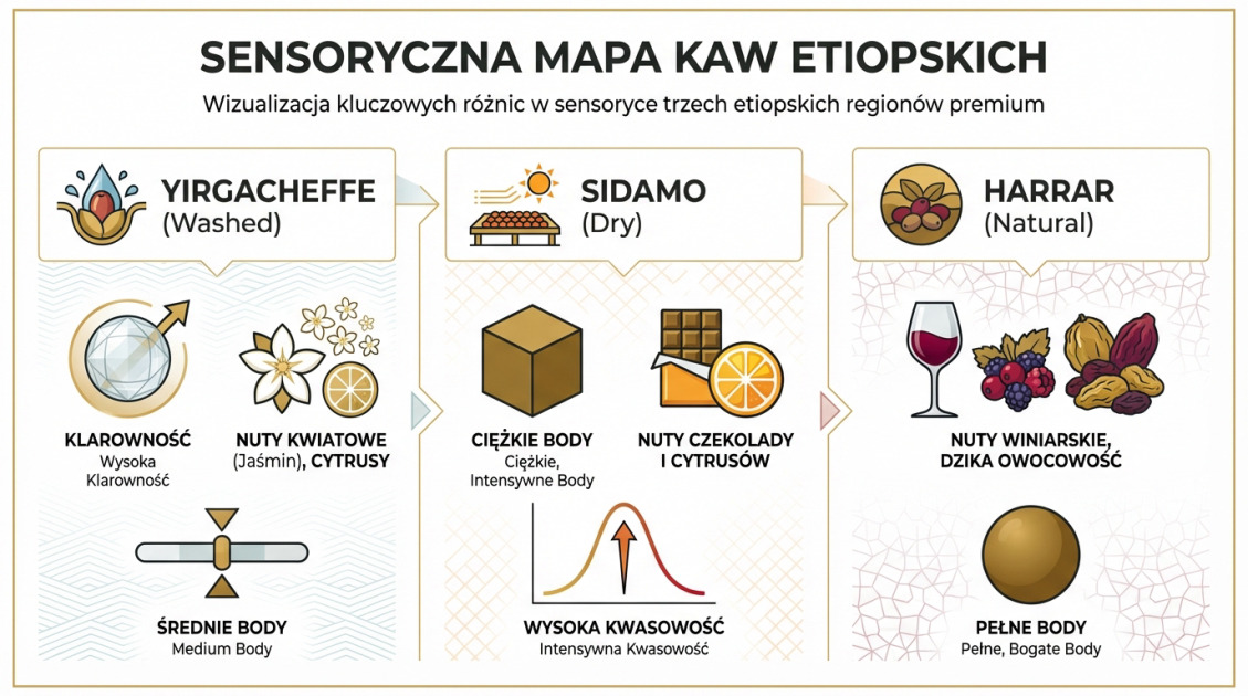 Sensoryczna Mapa Kaw Etiopskich
