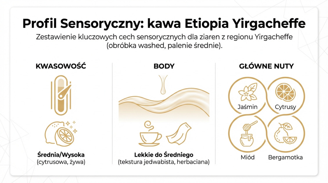 Profil Sensoryczny: kawa Etiopia Yirgacheffe