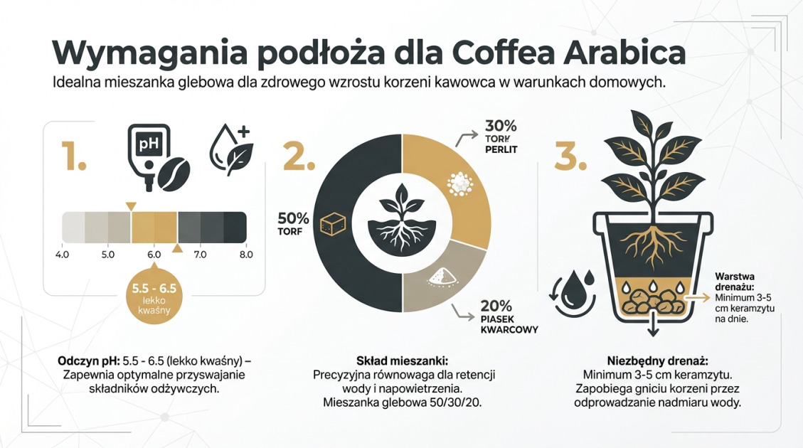 Wymagania podłoża dla Coffea Arabica